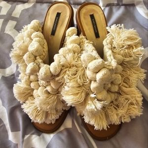 Zara Pom Pom Heels size 40